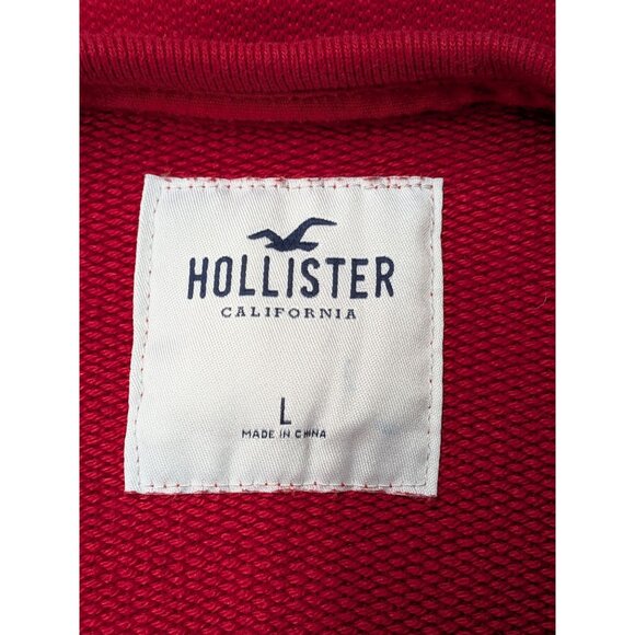 Hollister California Sweatshirt Men Size L Pullover Spell Out Logo Y2K Surf 90s - Picture 8 of 13